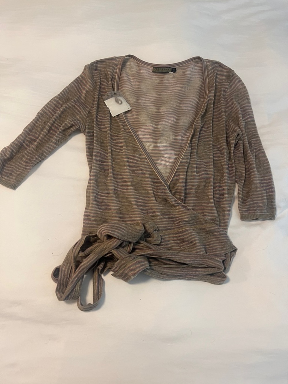 Peruvian Connection  Wrap Top Sweater